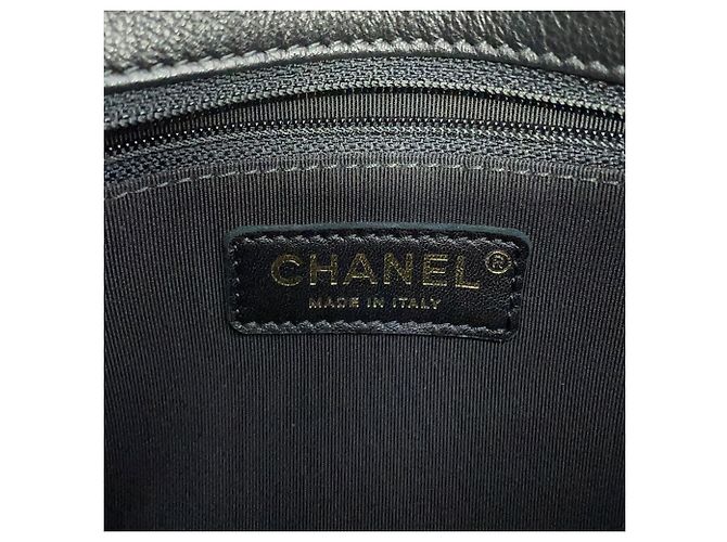 Borsa Chanel Chevron Coco Mark Nero D'oro - vista 17