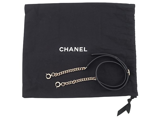Borsa Chanel Chevron Coco Mark Nero D'oro - vista 18