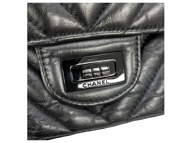 Borsa a tracolla con catena Chanel 2.55 Nero - vista 13