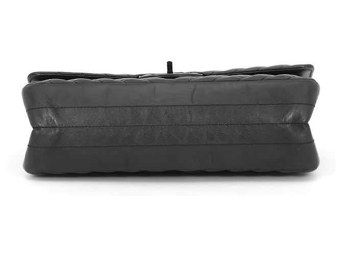 Borsa a tracolla con catena Chanel 2.55 Nero - vista 3