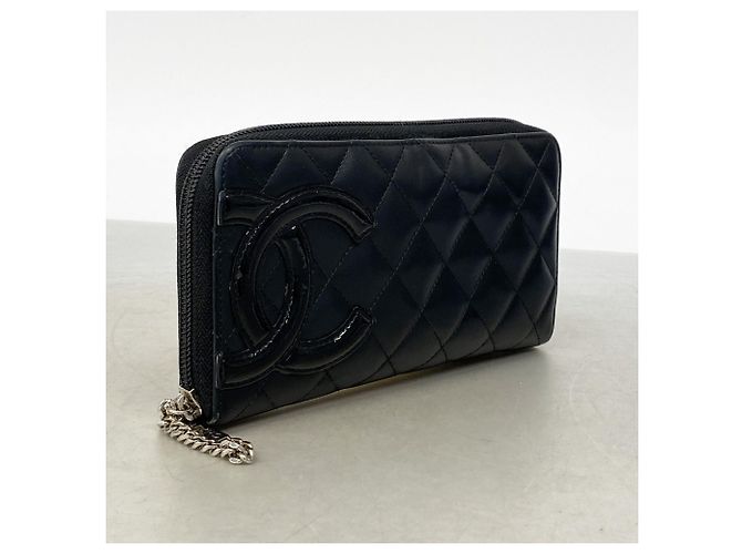 Cartera larga de cordero Cambon Chanel Negro - vista 2