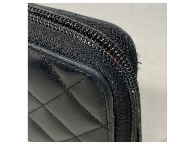 Cartera larga de cordero Cambon Chanel Negro - vista 7