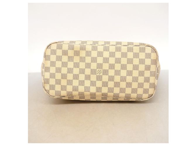 Borsa Tote Louis Vuitton Damier Azur Neverfull MM Bianco - vista 3