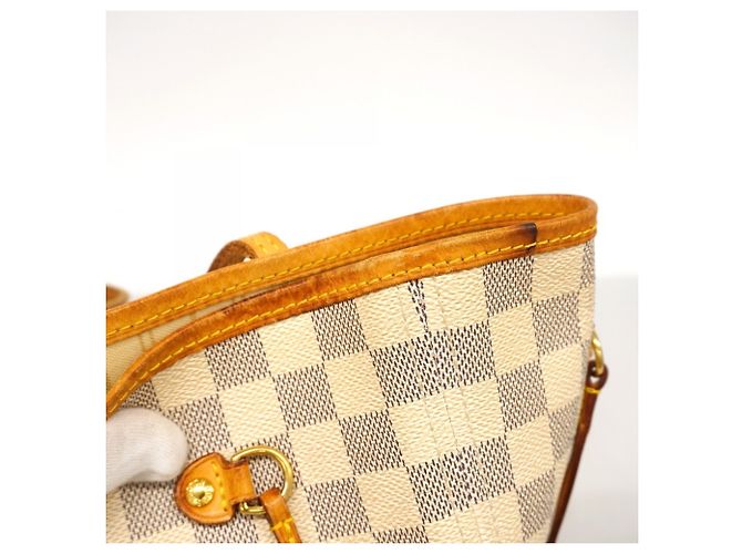 Borsa Tote Louis Vuitton Damier Azur Neverfull MM Bianco - vista 7