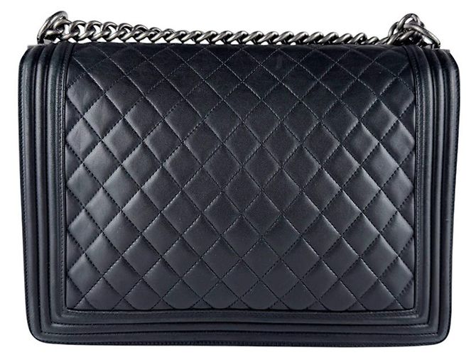Borsa a Spalla Chanel - Boy Large Nero - vista 3