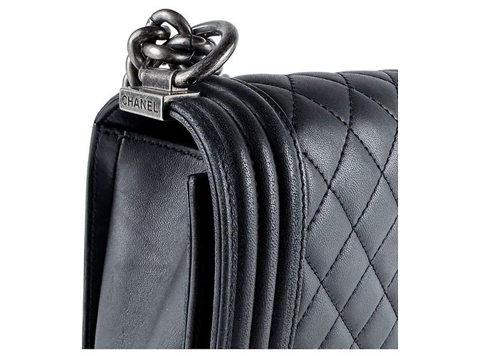Borsa a Spalla Chanel - Boy Large Nero - vista 5