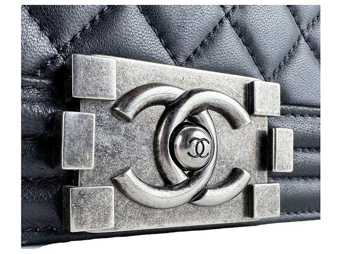 Borsa a Spalla Chanel - Boy Large Nero - vista 9