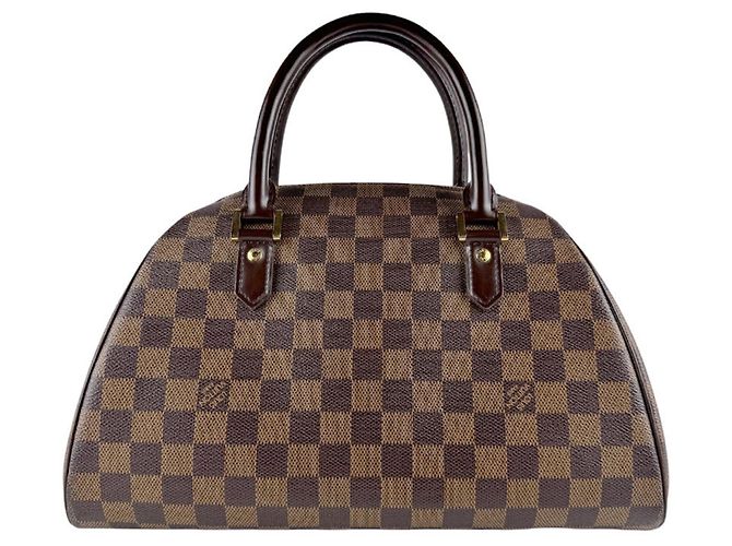 Borsa Louis Vuitton Damier Ribera MM Marrone Damier ebene - vista 3