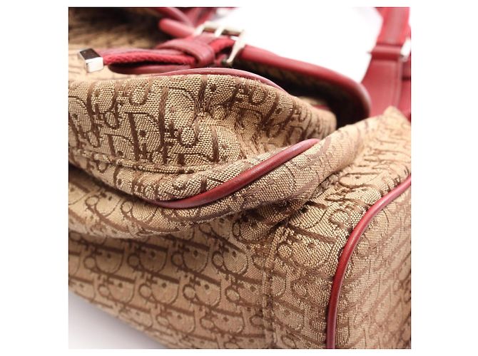 Borsa Christian Dior Dior Street Chic Trotter Rosso Beige - vista 10