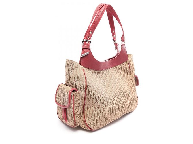Borsa Christian Dior Dior Street Chic Trotter Rosso Beige - vista 2