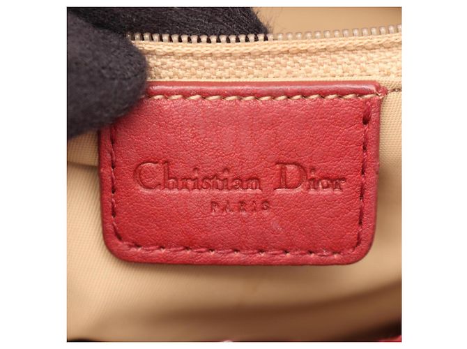 Borsa Christian Dior Dior Street Chic Trotter Rosso Beige - vista 4