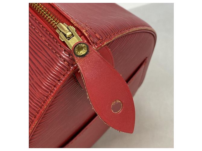 Borsa Louis Vuitton Epi Speedy 30 Rosso - vista 8