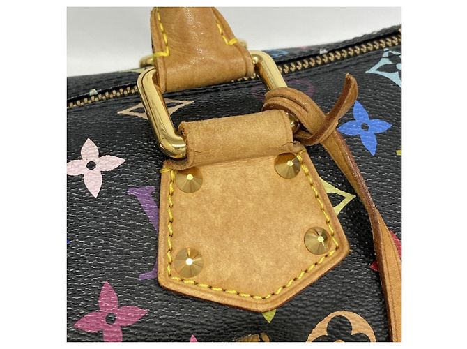 Louis Vuitton Monogram Multicolor Speedy 30 Handtasche Schwarz - Ansicht 11