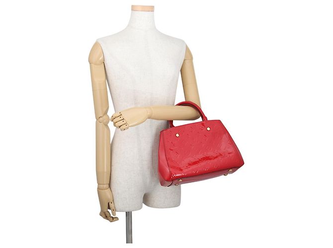 Borsa Louis Vuitton Monogram Vernis Montaigne BB Rosa - vista 4