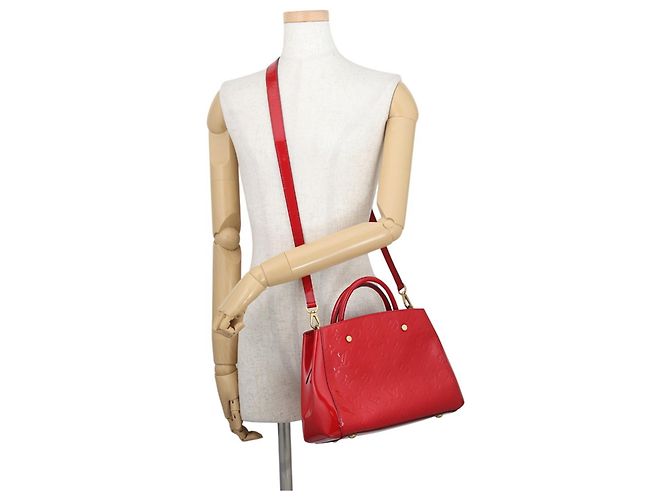 Borsa Louis Vuitton Monogram Vernis Montaigne BB Rosa - vista 5