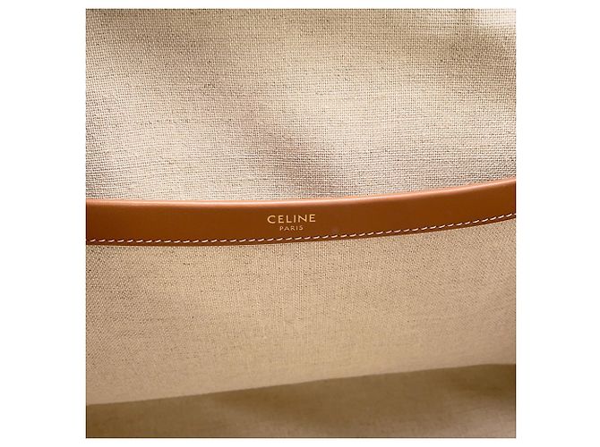 Triomphe Céline Celine Canvas Tote Bag in Elfenbein Roh - Ansicht 11