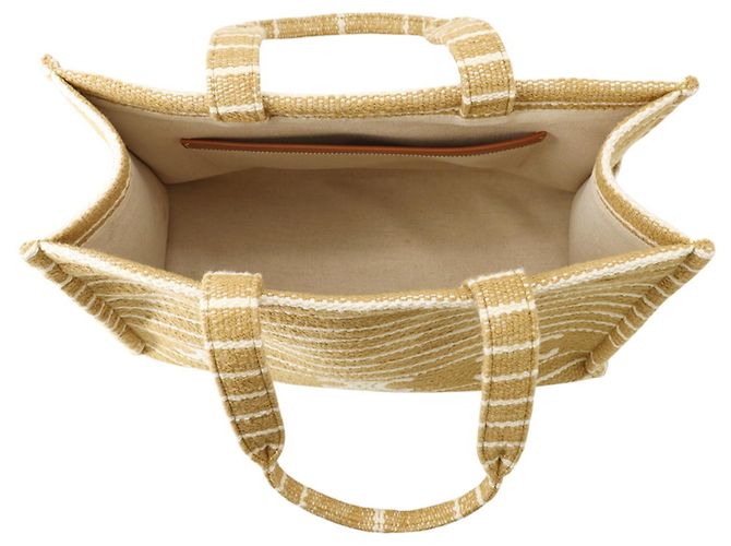 Triomphe Céline Celine Canvas Tote Bag in Elfenbein Roh - Ansicht 5