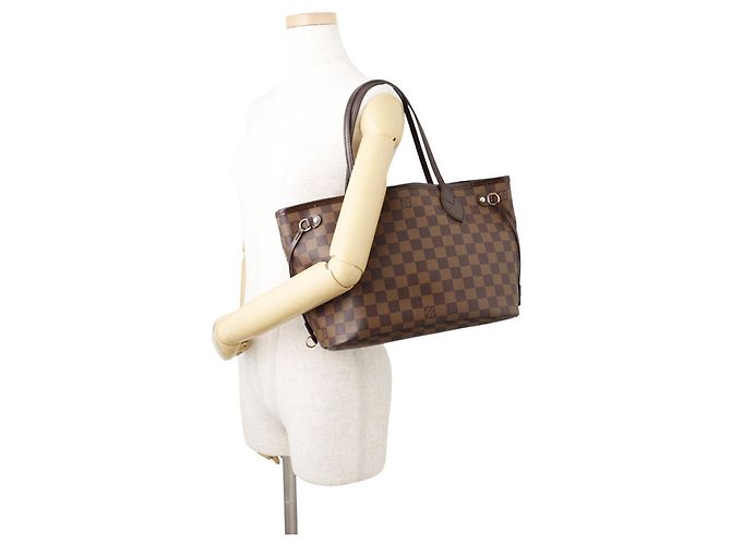 Borsa Tote Louis Vuitton Damier Ebene Neverfull PM Rosso - vista 4