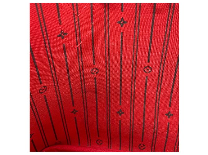 Borsa Tote Louis Vuitton Damier Ebene Neverfull PM Rosso - vista 9