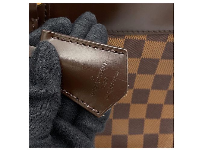 Borsa Louis Vuitton Damier Ebene Verona PM Rosso - vista 15