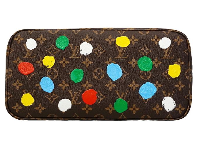 Borsa Tote Louis Vuitton Monogram Neverfull MM Marrone Multicolore - vista 3
