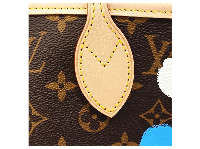 Borsa Tote Louis Vuitton Monogram Neverfull MM Marrone Multicolore - vista 7