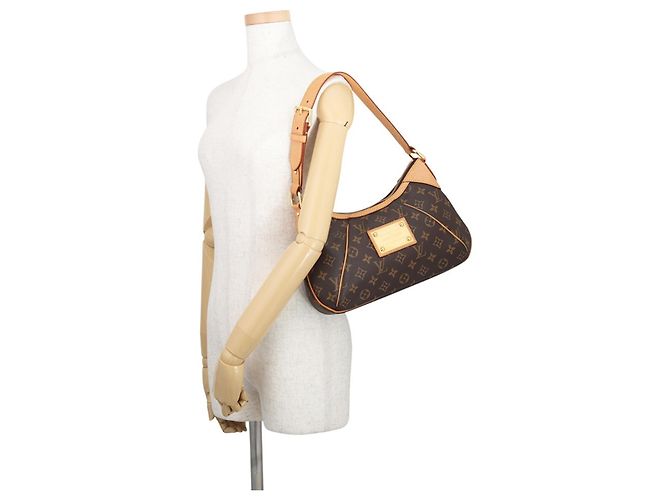 Borsa a spalla Louis Vuitton Monogram Thames PM Marrone - vista 4