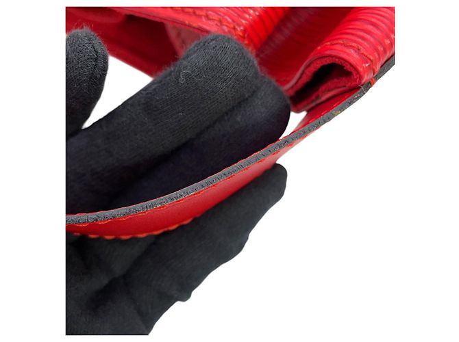 Borsa a Spalla Louis Vuitton Epi Sac Depaule PM Rosso - vista 11