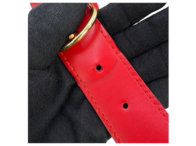 Borsa a Spalla Louis Vuitton Epi Sac Depaule PM Rosso - vista 13