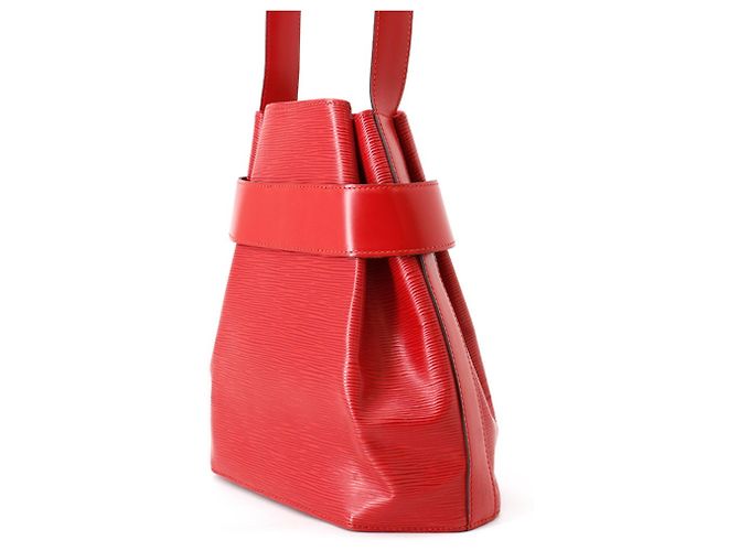 Borsa a Spalla Louis Vuitton Epi Sac Depaule PM Rosso - vista 2
