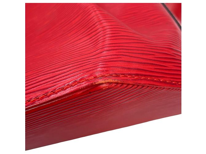 Borsa a Spalla Louis Vuitton Epi Sac Depaule PM Rosso - vista 7