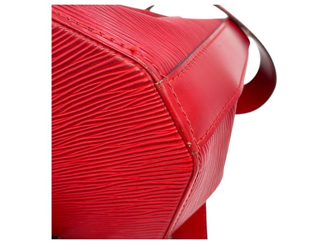 Borsa a Spalla Louis Vuitton Epi Sac Depaule PM Rosso - vista 8