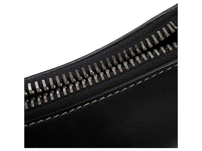 Borsa a tracolla in pelle nera Prada Nero - vista 13