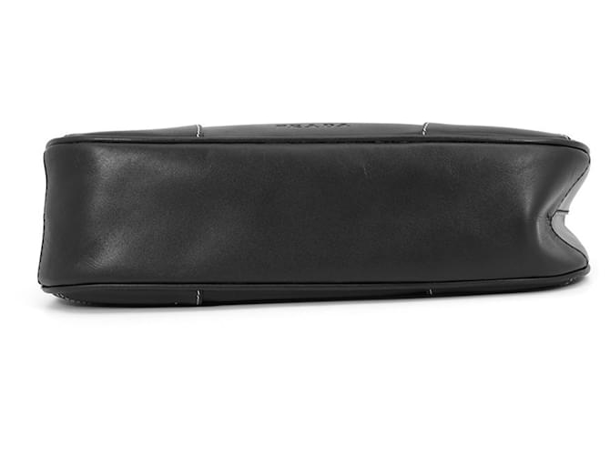 Borsa a tracolla in pelle nera Prada Nero - vista 3