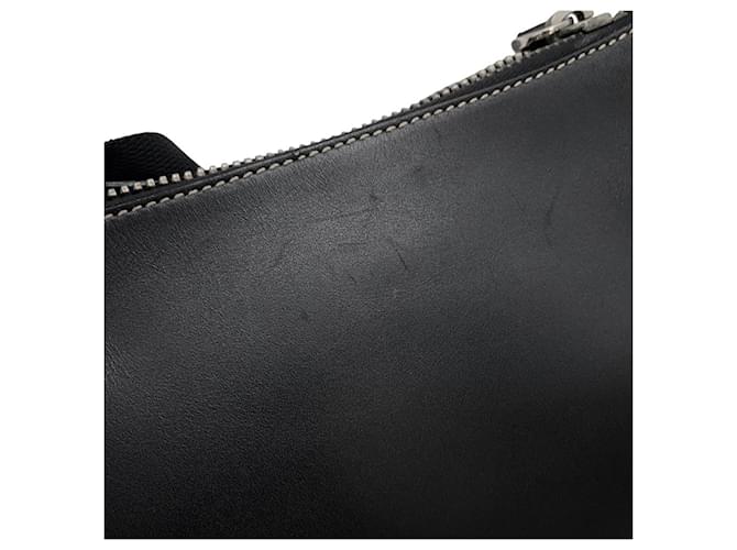 Borsa a tracolla in pelle nera Prada Nero - vista 6