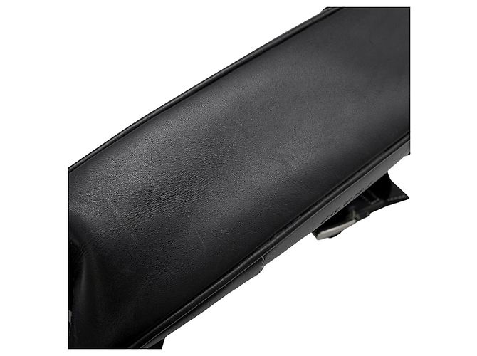 Borsa a tracolla in pelle nera Prada Nero - vista 9