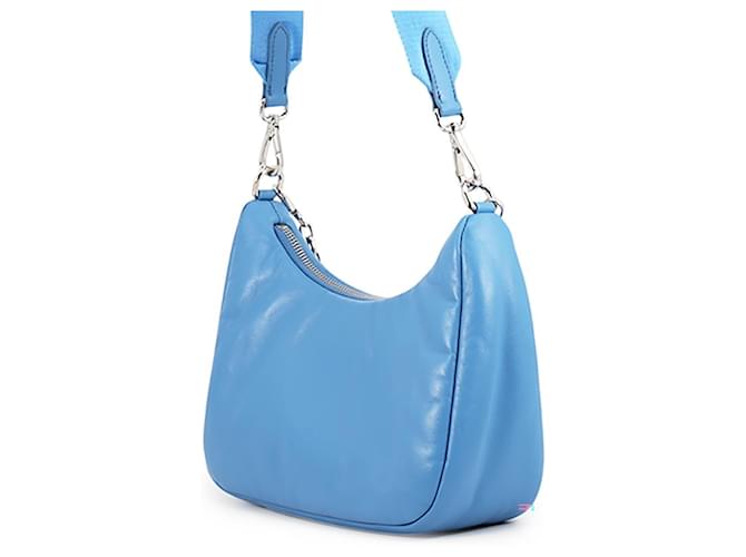 Borsa Prada Re-Edition 2005 Re-Nylon Blu chiaro - vista 2
