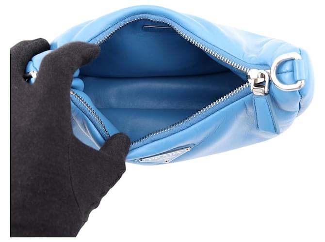 Borsa Prada Re-Edition 2005 Re-Nylon Blu chiaro - vista 6