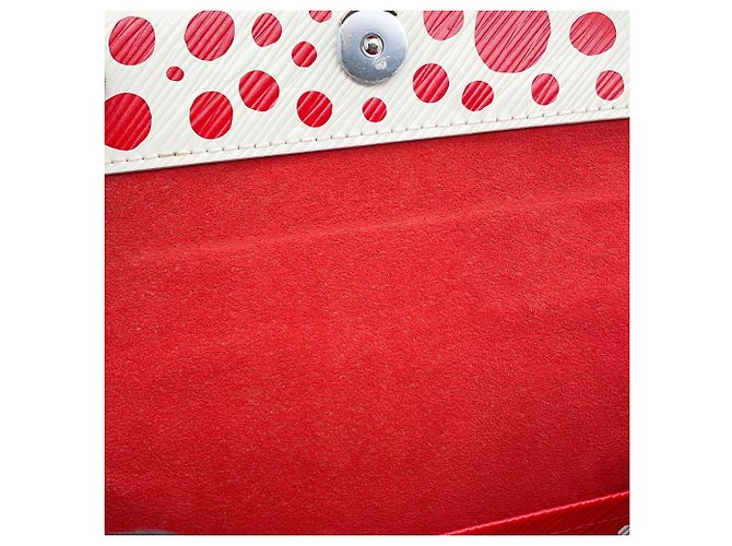 Cluny Borsa a tracolla in pelle Epi Louis Vuitton Bianco Rosso - vista 11