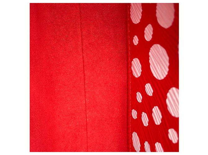 Cluny Borsa a tracolla in pelle Epi Louis Vuitton Bianco Rosso - vista 12