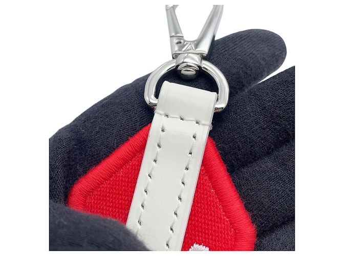 Cluny Borsa a tracolla in pelle Epi Louis Vuitton Bianco Rosso - vista 15