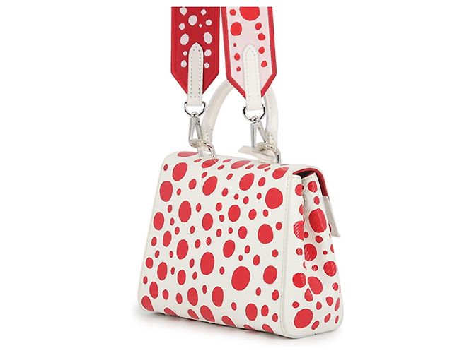 Cluny Borsa a tracolla in pelle Epi Louis Vuitton Bianco Rosso - vista 2
