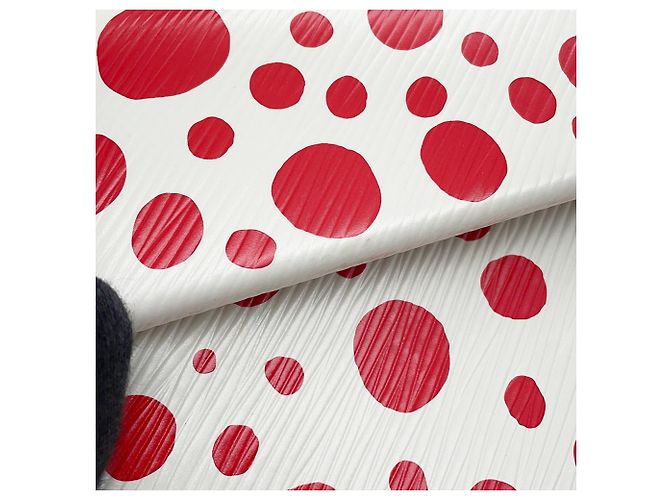Cluny Borsa a tracolla in pelle Epi Louis Vuitton Bianco Rosso - vista 7