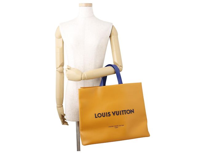 Borsa Tote in pelle zafferano Louis Vuitton D'oro - vista 4