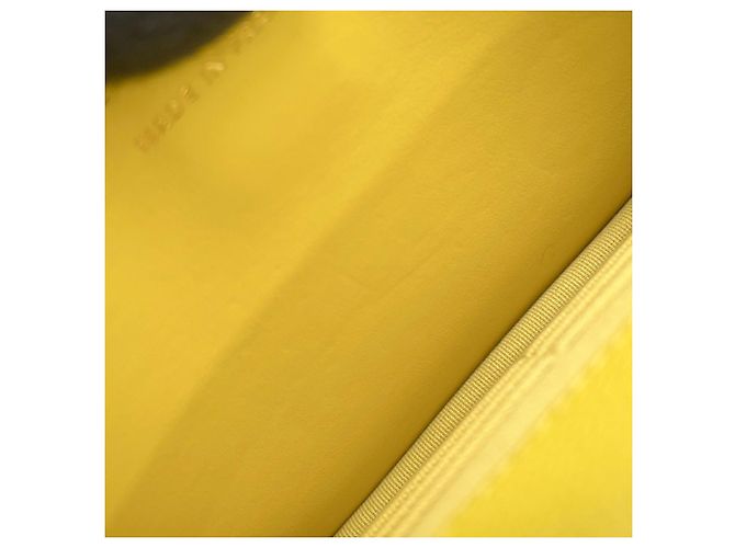 Portafoglio a Spalla Chanel Classic Matelassé Giallo - vista 10