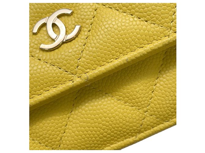 Portafoglio a Spalla Chanel Classic Matelassé Giallo - vista 11