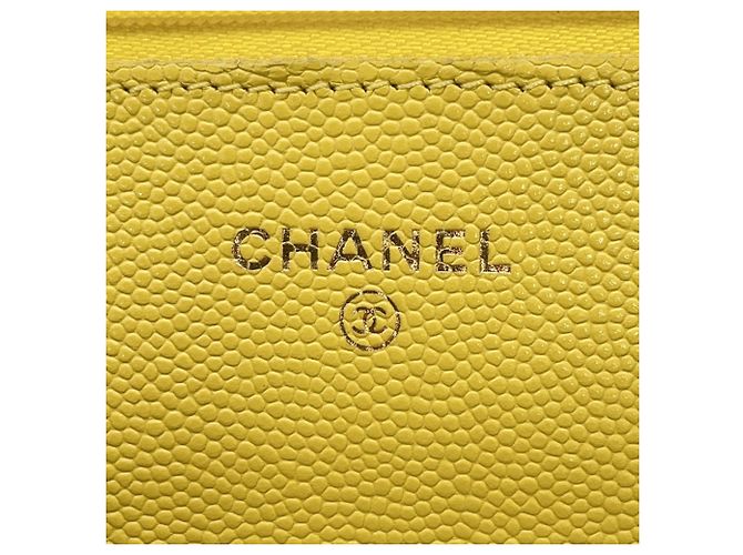 Portafoglio a Spalla Chanel Classic Matelassé Giallo - vista 17