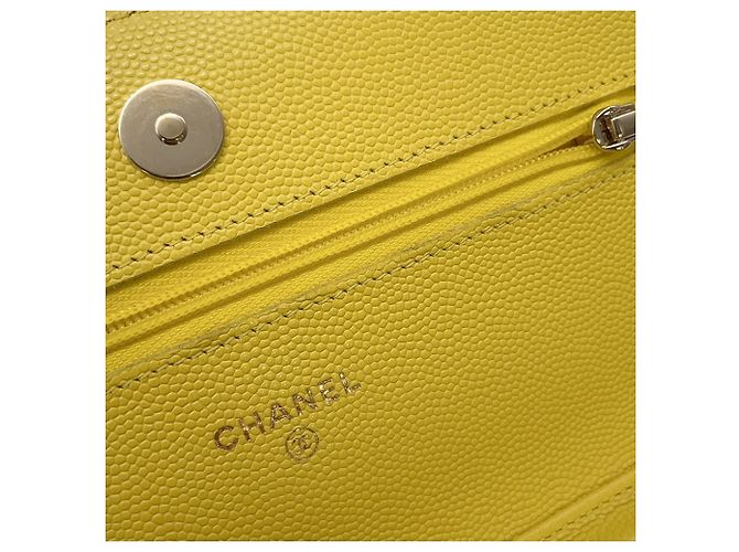 Portafoglio a Spalla Chanel Classic Matelassé Giallo - vista 7