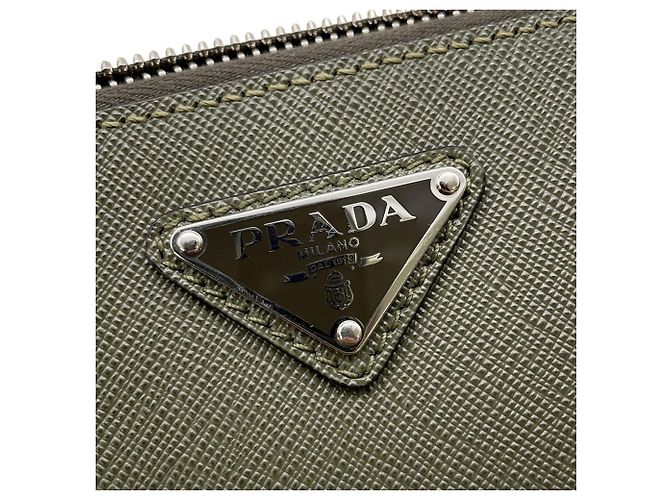 Borsa a Spalla Prada Khaki Saffiano Cachi - vista 10