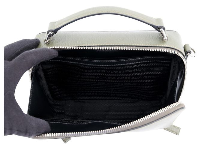 Borsa a Spalla Prada Khaki Saffiano Cachi - vista 6